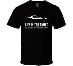Chevrolet Corvette C3 Zr2 Stingray 7 Life Is Too Short Retro Vintage Car Fan Classic Cotton Unisex T Shirt