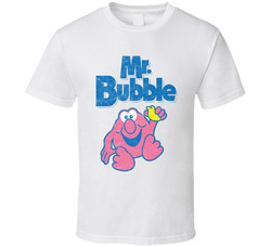 Mr Bubble Retro Vintage Bubblebath Logo Grunge Worn Look Classic Cotton Unisex T Shirt