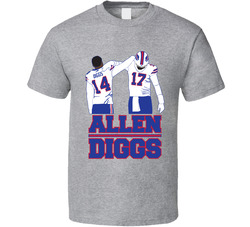 Stefon Diggs Josh Allen Back Pat Buffalo Football Fan Classic Cotton Unisex T Shirt