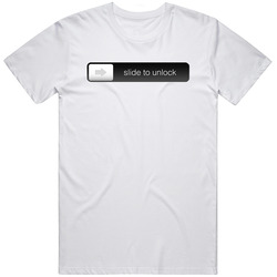 Slide To Unlock Funny Cotton Unisex T Shirt