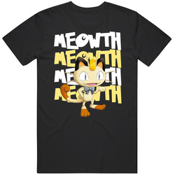 Meowth Pokemon Video Game Movie Cartoon Character Fan  Cool Cotton Unisex T Shirt