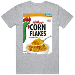 Corn Flakes Box Greatest Cereal Of All Time Breakfast Fan Foodie Cotton Unisex T Shirt Corn Flakes Box Greatest Cereal Of All Time Breakfast Fan Foodie Cotton Unisex T Shirt