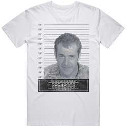 Mel Gibson Celebrity Mugshot Police Department Cotton Unisex T Shirt