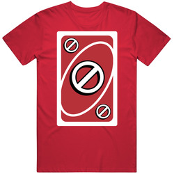 Skip Red Uno Card Game Fan Halloween Fancy Dress Cotton Unisex T Shirt