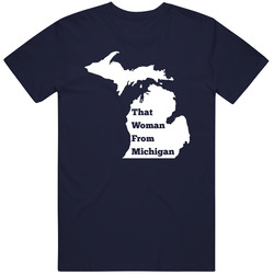 That Woman From Michigan State Outline As Worn By Gov Gretchen Whitmer Funny Supporter Cotton Unisex T Shirt