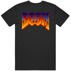 Doom Video Game Colourful Logo Cotton Unisex T Shirt