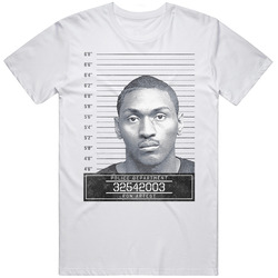 Ron Artest Famous Sports Star Mugshot Police Department Cotton Unisex T Shirt