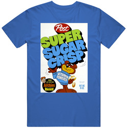 Super Sugar Crisp Box Greatest Cereal Of All Time Breakfast Fan Foodie Cotton Unisex T Shirt Super Sugar Crisp Box Greatest Cereal Of All Time Breakfast Fan Foodie Cotton Unisex T Shirt