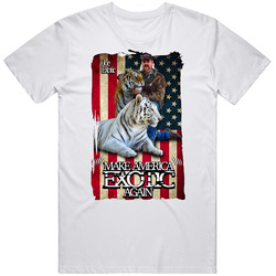 Make America Exotic Again Joe Exotic Tiger King American Flag Cotton Unisex T Shirt