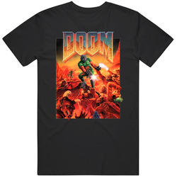 Doom Video Game Cover Cotton Unisex T Shirt