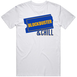 Blockbuster And Chill Retro Video Movie Rental Store Logo Parody Cotton Unisex T Shirt