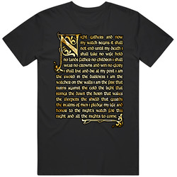 A Game Of Thrones The Nights Watch Oath Cotton Unisex T Shirt A Game Of Thrones The Nights Watch Oath Cotton Unisex T Shirt