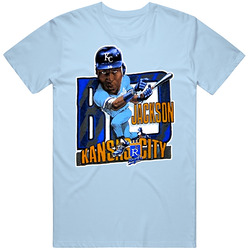 Bo Jackson Retro Baseball Caricature Cotton Unisex T Shirt