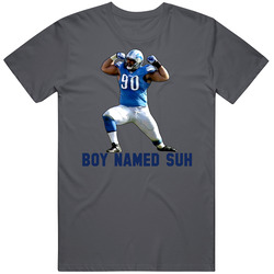 Boy Named Suh Ndamukong Detroit Football Cotton Unisex T Shirt