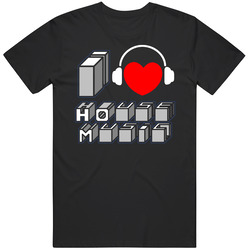 I Heart Love House Music Cotton Unisex T Shirt