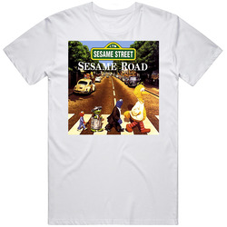 Sesame Street Sesame Abbey Road Cotton Unisex T Shirt Sesame Street Sesame Abbey Road Cotton Unisex T Shirt