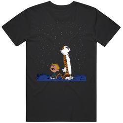 Calvin And Hobbes Stargazing Cotton Unisex T Shirt