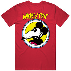 Mickey Rat Funny Parody Mouse Cartoon Retro Cotton Unisex T Shirt