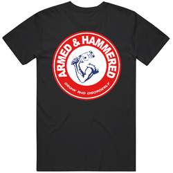 Armed And Hammered Funny Black Cotton Unisex T Shirt