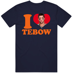 I Love Tebow Heart Tim Timmy Christian Florida Denver Cotton Unisex T Shirt