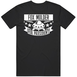 Fox Mulder For President X Files Character Parody Vintage T Shirt