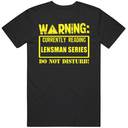 Warning Read Lensman Series Sci Fi Book Vintage T Shirt