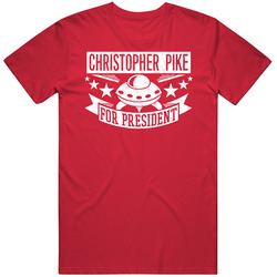 Christopher Pike For President Star Trek Character Parody Vintage T Shirt