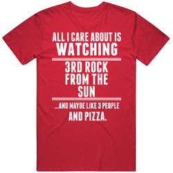 3rd Rock From The Sun Sci Fi Cult Tv Show Pizza Watching Vintage T Shirt