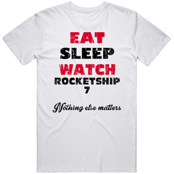 Rocketship 7 Sci Fi Cult Tv Show Eat Sleep Watch Vintage T Shirt