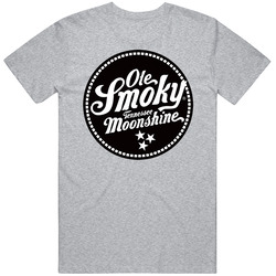 Ole Smokey Tennesee Moonshine Circle Logo Vintage T Shirt