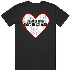 Sir Arthur Conan Doyles The Lost World Tv Heart Love Aged Vintage T Shirt