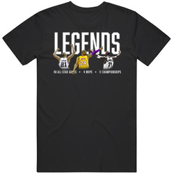 Basketball Legends Kobe Bryant Tim Duncan Kevin Garnett Vintage T Shirt