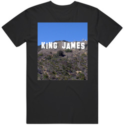 Lebron King James La Basketball Hollywood Hills Sign Parody Fan Cotton Unisex T Shirt