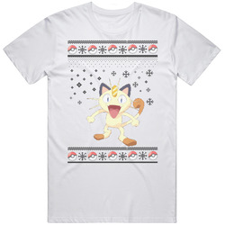 Meowth Pokemon Ugly Christmas Sweater Cotton Unisex T Shirt