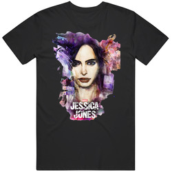 Jessica Jones Watercolour Poster Logo Netflix Original Fan Cotton Unisex T Shirt Jessica Jones Watercolour Poster Logo Netflix Original Fan Cotton Unisex T Shirt