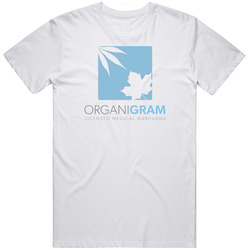 Organigram Holdings Inc Cannabis Weed Marijuana Stoner Company Logo Fan Cotton Unisex T Shirt