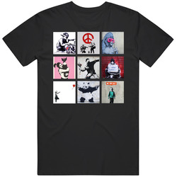 Banksy Art Paintings Trendy Artsy Cotton Unisex T Shirt
