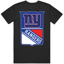 New York Pro Sports Teams Logo Mashup City Fan Cotton Unisex T Shirt
