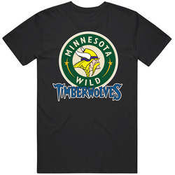 Minnesota Pro Sports Teams Logo Mashup City Pride Fan Cotton Unisex T Shirt