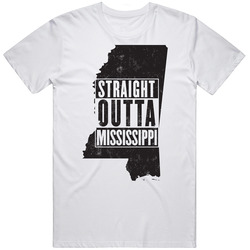 Straight Outta Mississippi American State Love Usa Patriotic Parody Cotton Unisex T Shirt