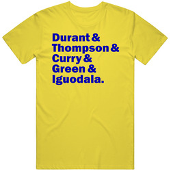 Kevin Durant Curry Green Thompson Iguodala Golden State Basketball Cotton Unisex T Shirt