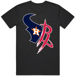 Houston Texas Pro Sports Teams Logo Mashup City Pride Fan Cotton Unisex T Shirt Houston Texas Pro Sports Teams Logo Mashup City Pride Fan Cotton Unisex T Shirt
