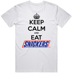 Keep Calm And Eat Snickers Chocolate Bar Takeoff T Shirt Keep Calm And Eat Snickers Chocolate Bar Takeoff T Shirt