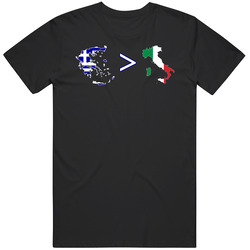 Greeks Greater Than Italians Greece Vs Italy Flag Country Pride Takeoff T Shirt