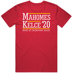 Mahomes Kelce 2020 Make Kansas City Champions Again Takeoff T Shirt