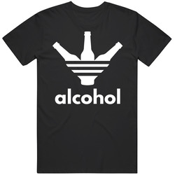 Alcohol Funny Adidas Parody Drinking Cotton Unisex T Shirt