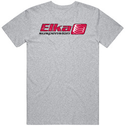 Elka Suspension Automobile Car Truck Motorcycle Auto Parts Cool Distressed Style Brand Logo Emblem Cotton Unisex T Shirt