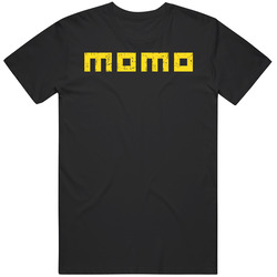 Momo Automobile Car Truck Motorcycle Auto Parts Cool Distressed Style Brand Logo Emblem Cotton Unisex T Shirt