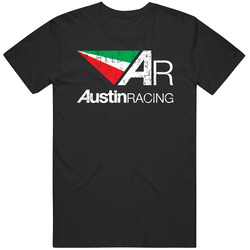 Austin Racing Automobile Car Parts Cool Distressed Style Brand Logo Emblem White Font Cotton Unisex T Shirt