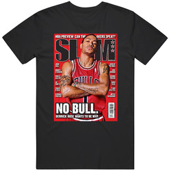 Slam Magazine Issue 143 Derrick Rose Popular Basketball Magazine Grunge Look Cotton Unisex T Shirt
